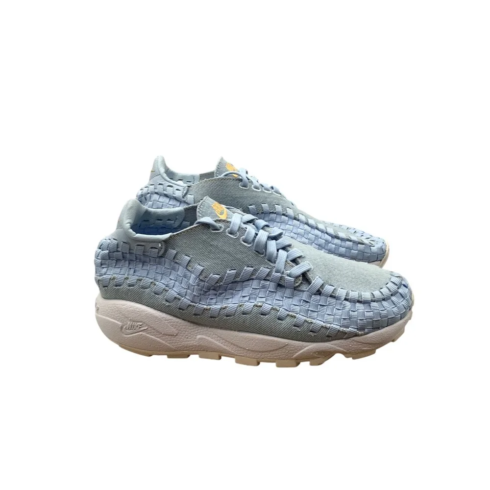 Nike Air Footscape Woven Denim Blue Gold FV6103-400 Womens 6.5 Sneakers